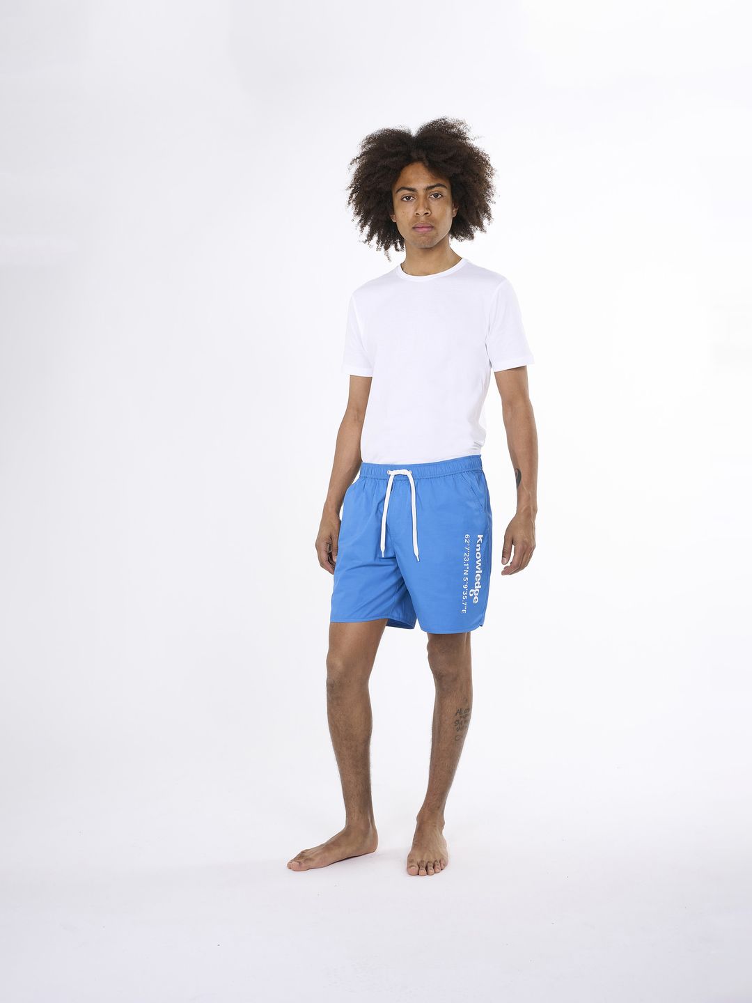 Schwimmshorts Knowledge print Campanula von KnowledgeCotton Apparel