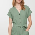 Jumpsuit Dianella leaf green von recolution