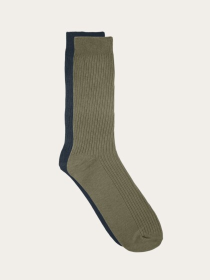 Socken 2-Pack Classic burned olive von KnowledgeCotton Apparel