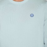 Sweatshirt Erik Basic Badge gray mist von KnowledgeCotton Apparel