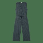 Jumpsuit Bottle Green Checks Seersucker Winona bottle green von Thinking MU