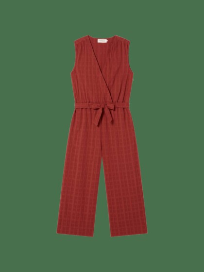 Jumpsuit Orangered Cuadrito Winona orangered von Thinking MU