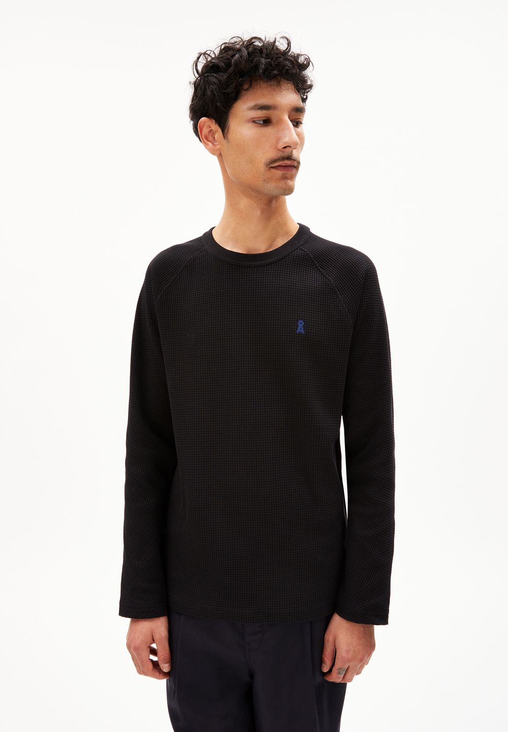 Longsleeve Josuaa Waffle black von Armedangels