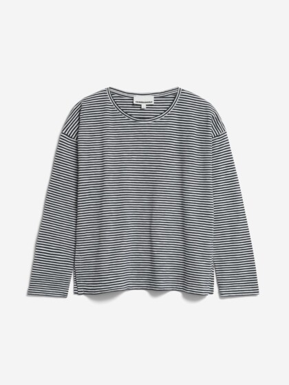 Longsleeve Xianaa Lovely Stripes black-oatmilk von Armedangels