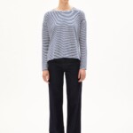 Longsleeve Xianaa Lovely Stripes faded indigo-oatmilk von Armedangels