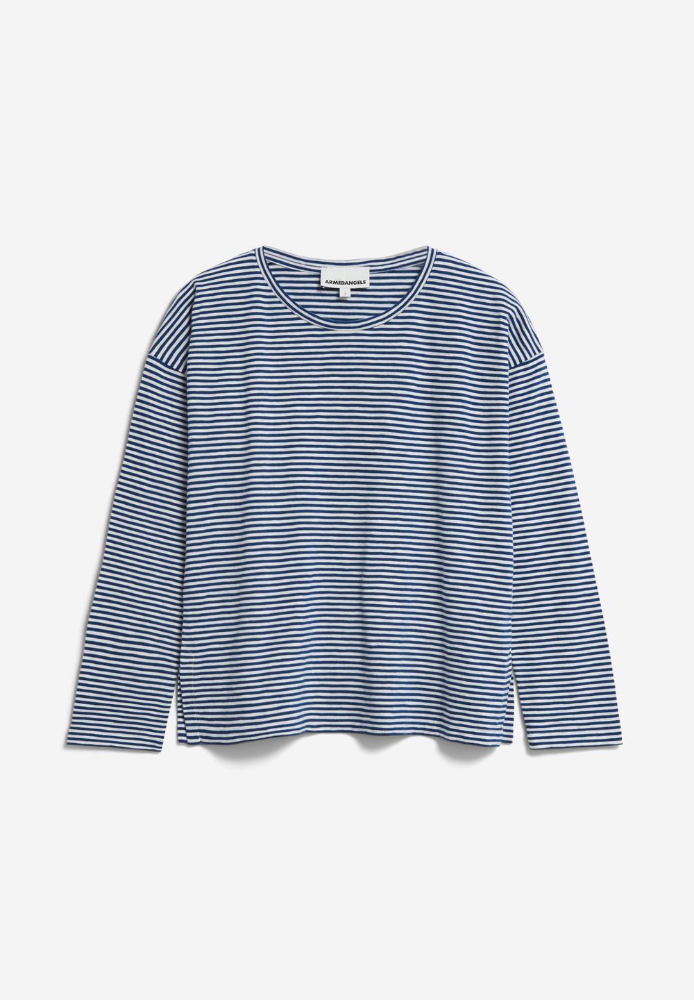 Longsleeve Xianaa Lovely Stripes faded indigo-oatmilk von Armedangels