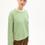 Sweatshirt Frankaa Maarlen Stripe undyed-ivy green von Armedangels