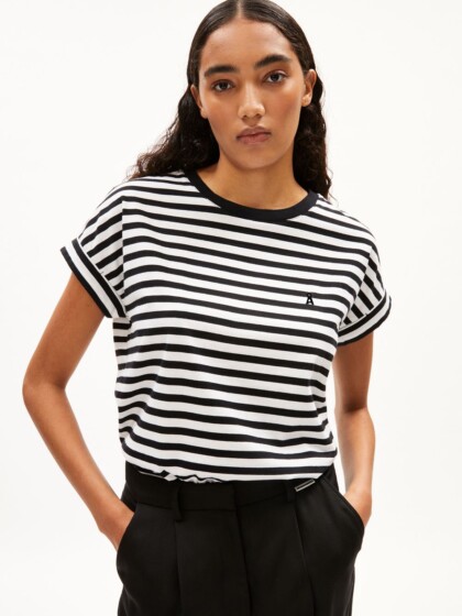 T-Shirt Idaara Stripes white-black von Armedangels