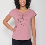 T-Shirt Cool Animal Bird Branch old rose von Greenbomb