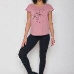 T-Shirt Cool Animal Bird Branch old rose von Greenbomb