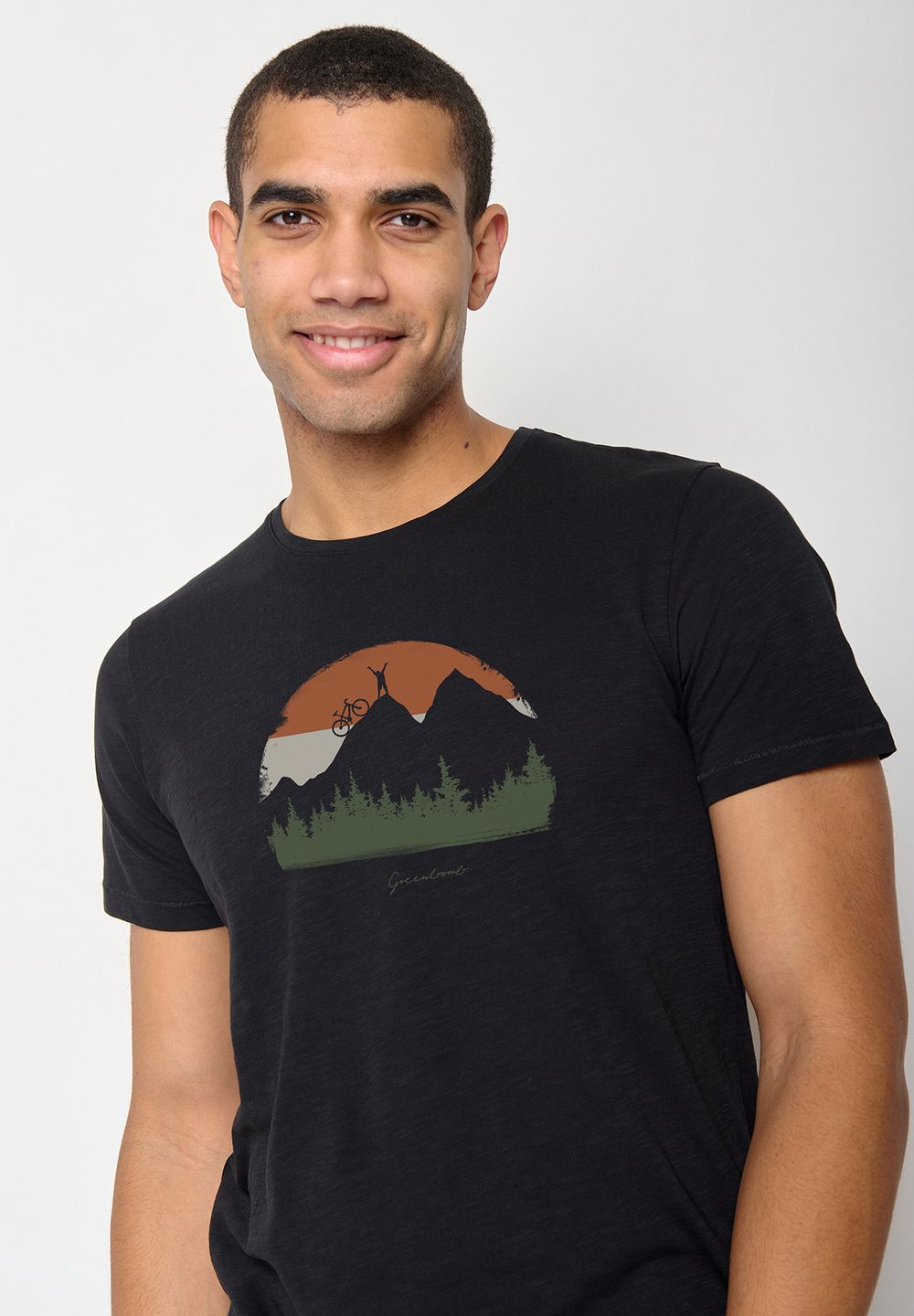 T-Shirt Spice Nature Forest Happy black von Greenbomb