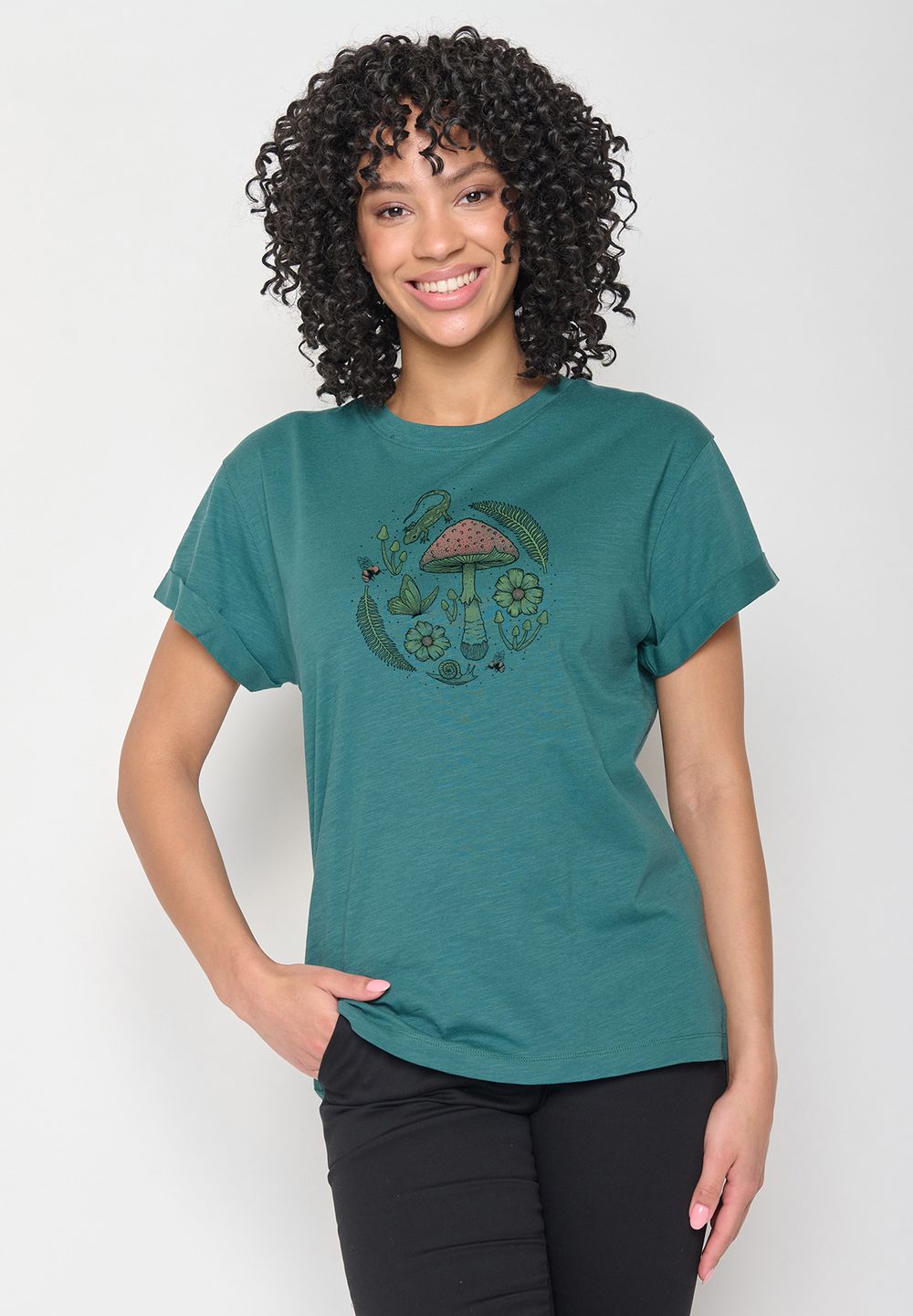 T-Shirt Stop Nature Forest Life jungle green von Greenbomb