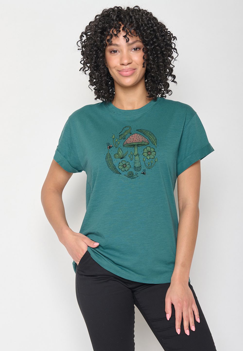 T-Shirt Stop Nature Forest Life jungle green von Greenbomb