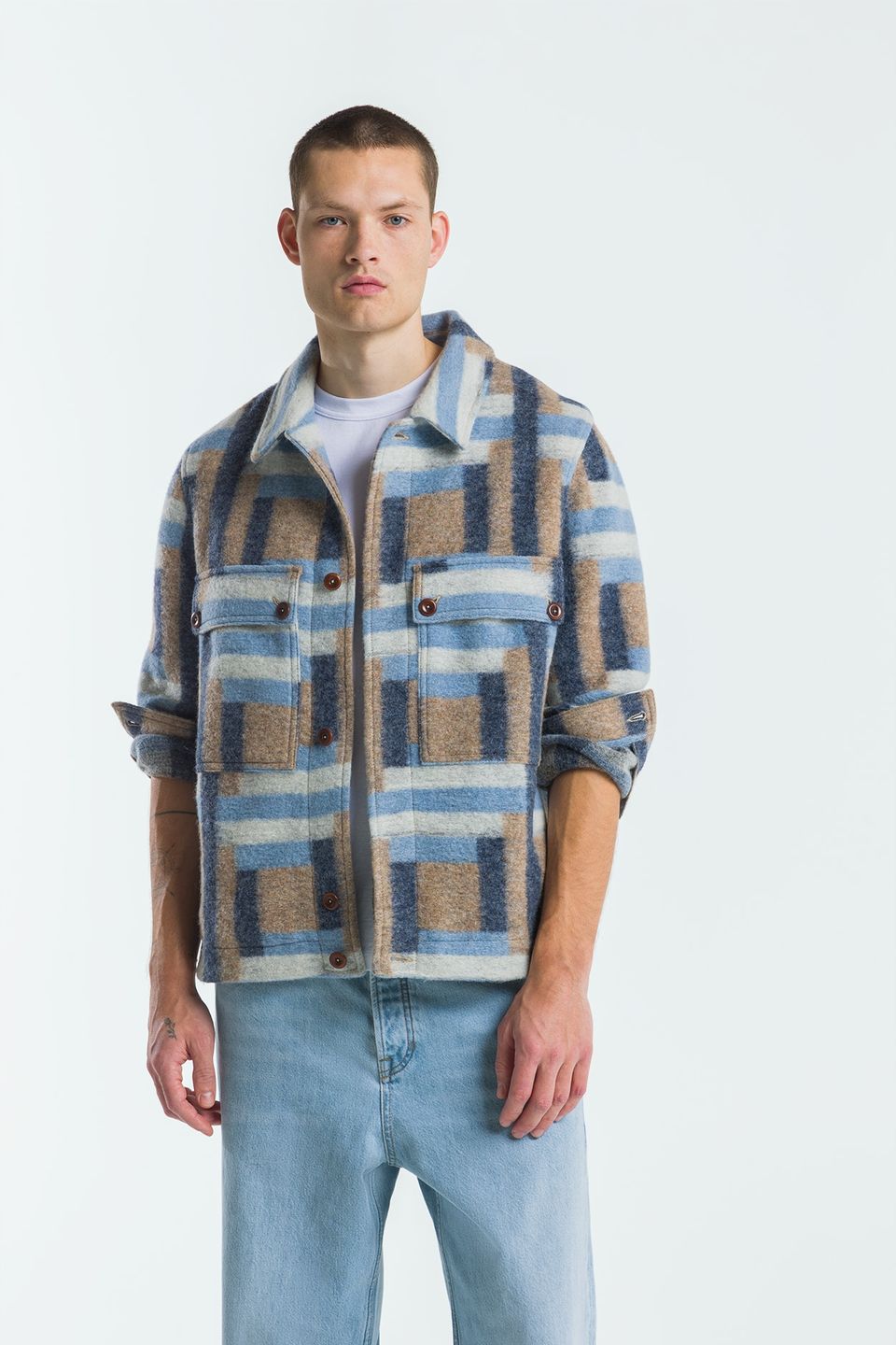 Jacke Donovan square jacquard von Kings of Indigo