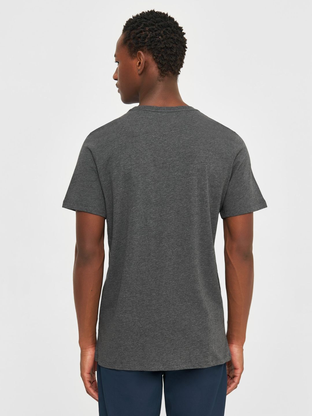 Basic T-Shirt dark grey melange von KnowledgeCotton Apparel