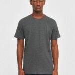 Basic T-Shirt dark grey melange von KnowledgeCotton Apparel