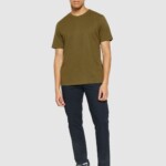 Basic T-Shirt dark olive von KnowledgeCotton Apparel