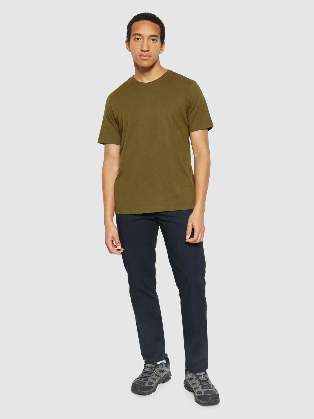 Basic T-Shirt dark olive von KnowledgeCotton Apparel