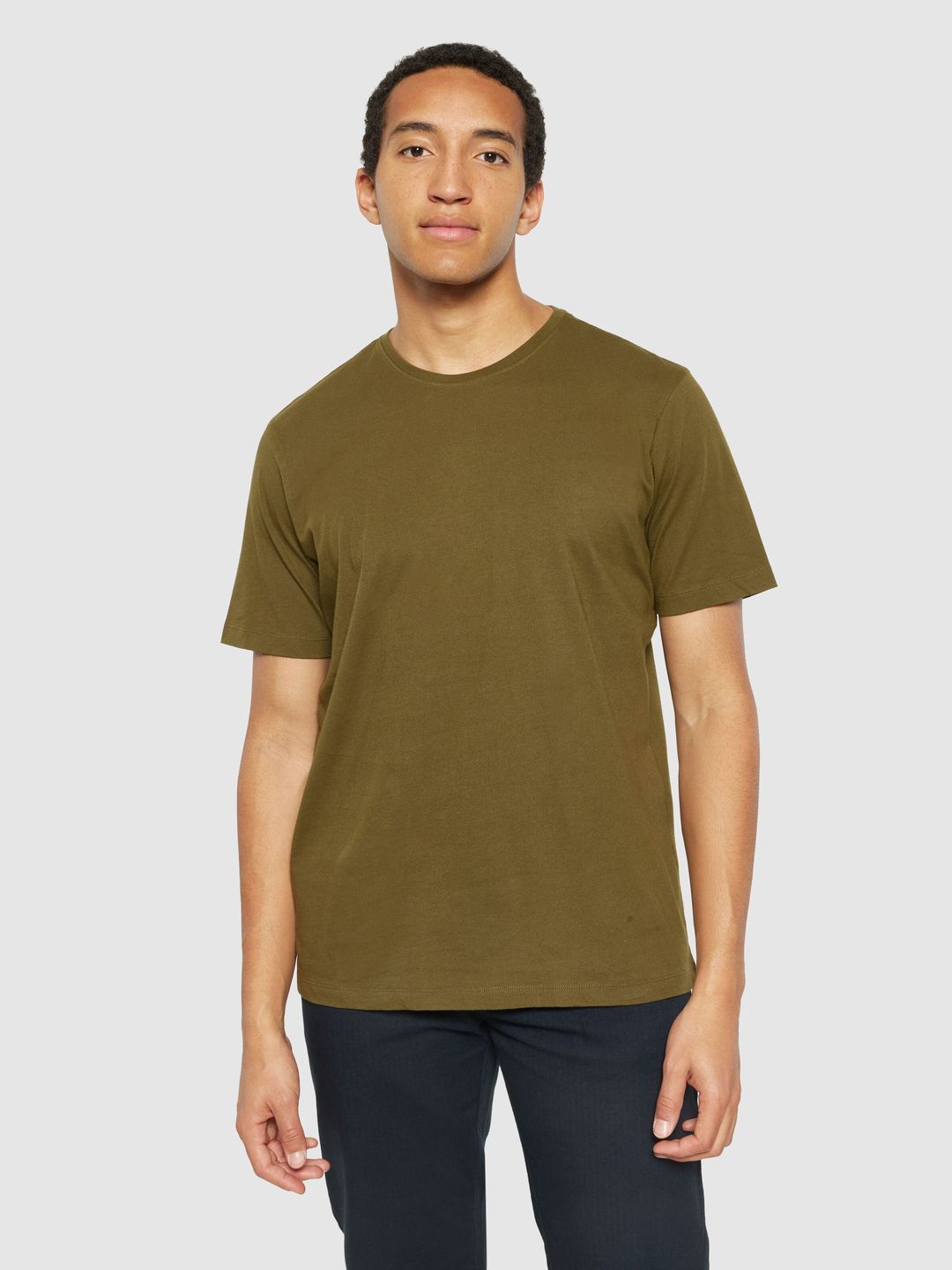 Basic T-Shirt dark olive von KnowledgeCotton Apparel