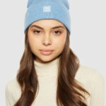 Beanie Double layer asley blue von KnowledgeCotton Apparel