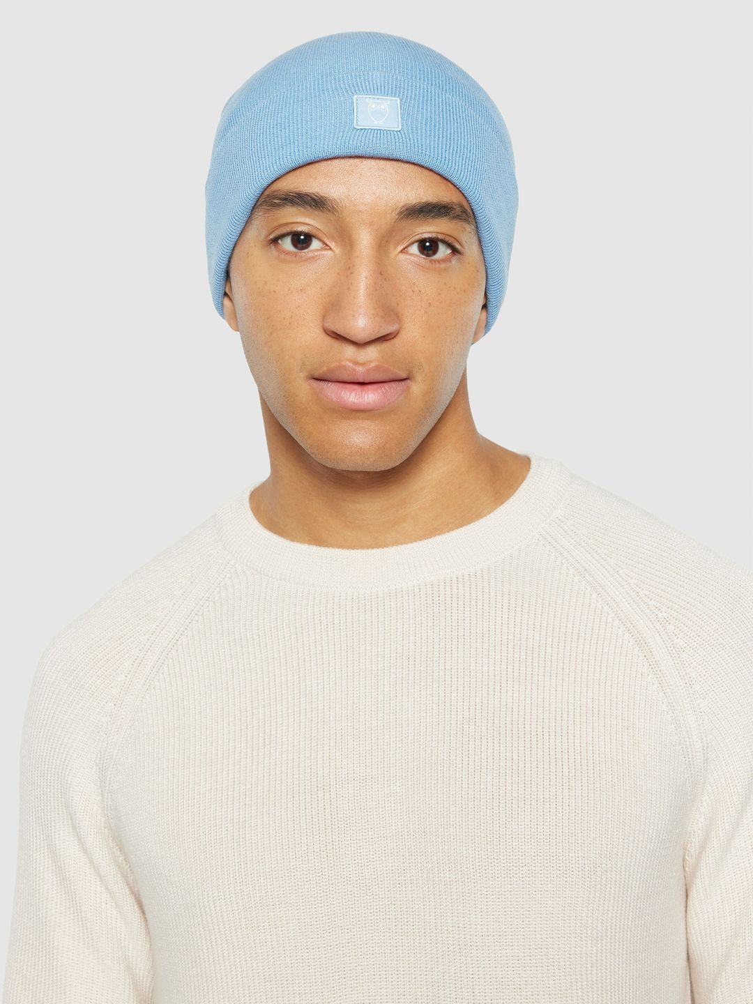 Beanie Double layer asley blue von KnowledgeCotton Apparel