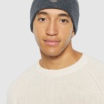 Beanie Double layer dark grey melange von KnowledgeCotton Apparel