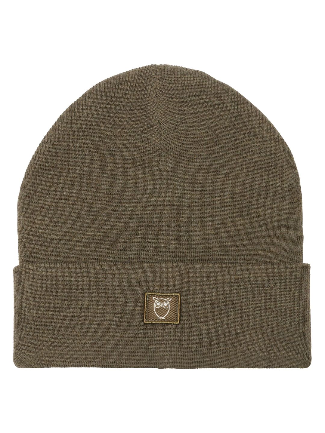 Beanie Double layer dark olive von KnowledgeCotton Apparel