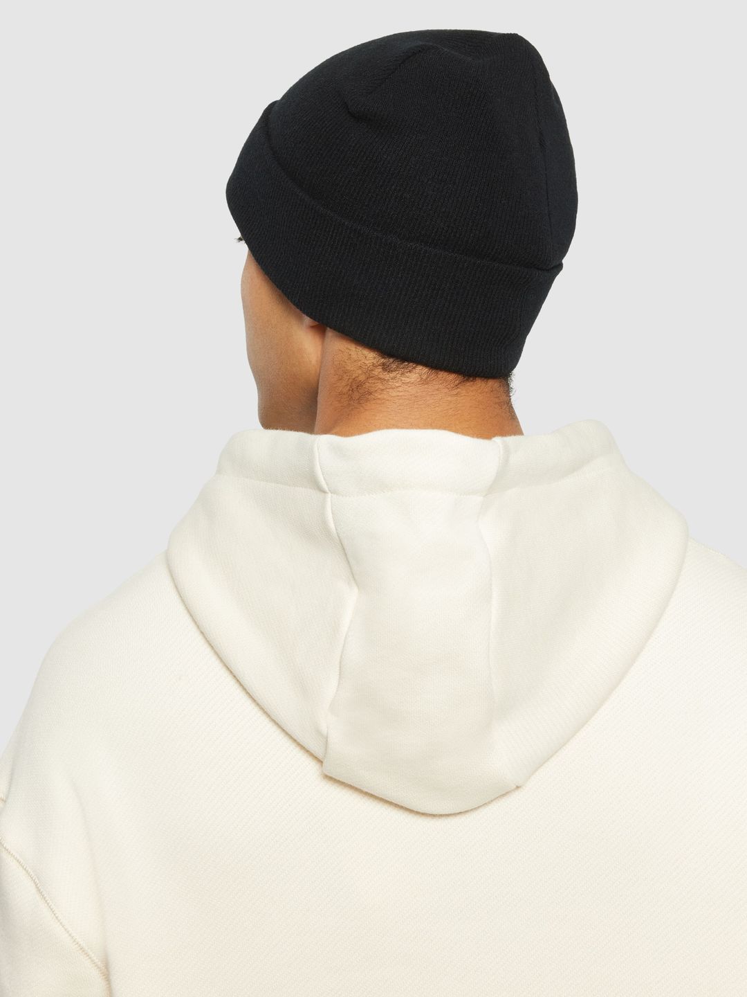 Beanie Double layer wool black jet von KnowledgeCotton Apparel