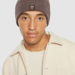 Beanie Double layer wool demitasse (brown) von KnowledgeCotton Apparel