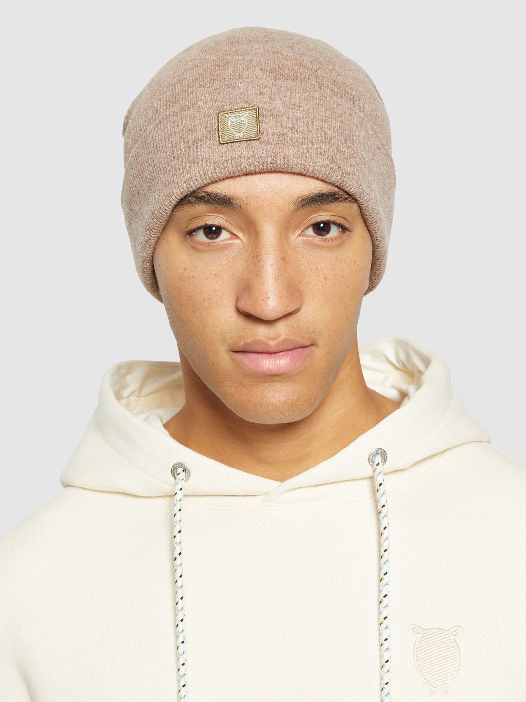 Beanie Double layer wool kelp melange von KnowledgeCotton Apparel