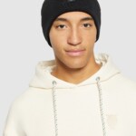 Beanie Knitted Rib black jet von KnowledgeCotton Apparel