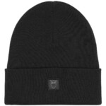 Beanie Knitted Rib black jet von KnowledgeCotton Apparel