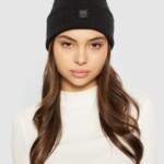 Beanie Knitted Rib black jet von KnowledgeCotton Apparel