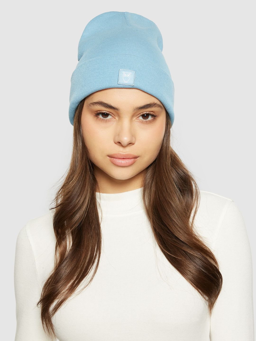 Beanie Knitted Rib glacier lake von KnowledgeCotton Apparel