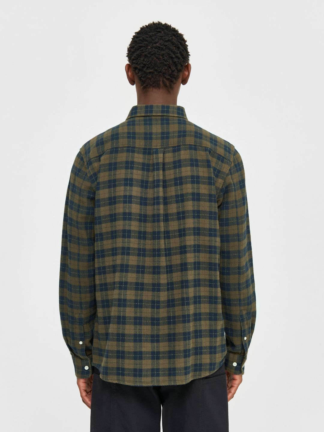 Hemd Loose Fit Checkered green check von KnowledgeCotton Apparel