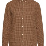 Hemd Regular Fit Double Layer Checkered brown check von KnowledgeCotton Apparel