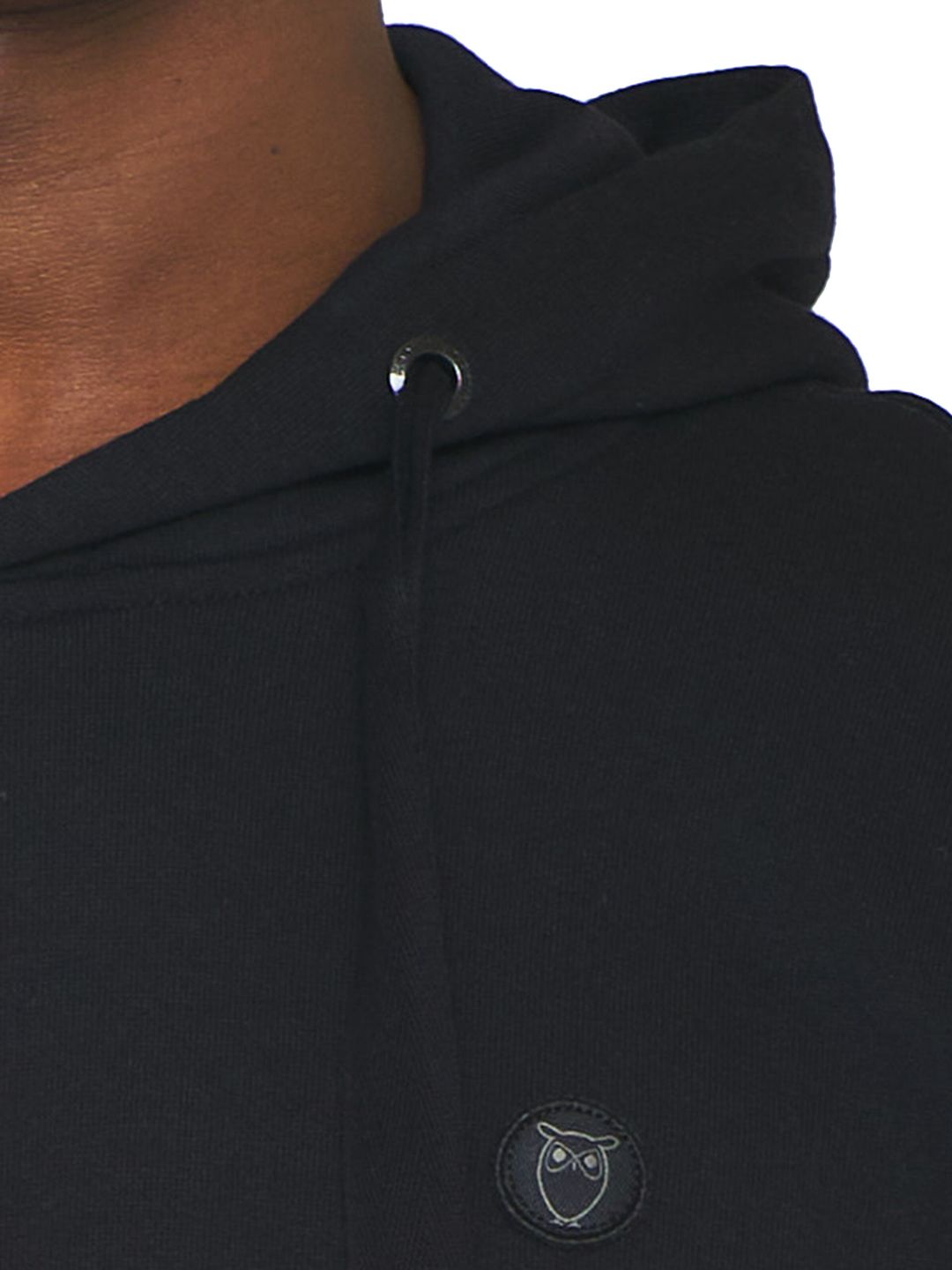 Hoodie Basic Badge black jet von KnowledgeCotton Apparel