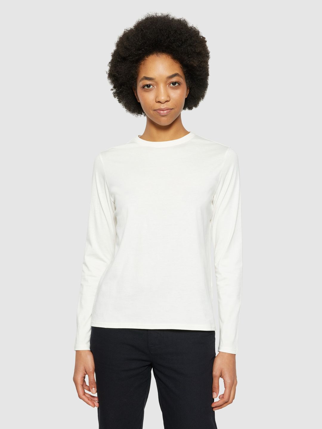 Longsleeve Basic egret von KnowledgeCotton Apparel