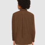 Longsleeve Loose Flannel demitasse (brown) von KnowledgeCotton Apparel