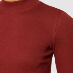 Longsleeve Rib High neck fired brick von KnowledgeCotton Apparel