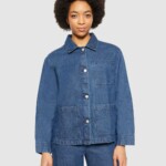 Overshirt Classic Denim dark blue denim von KnowledgeCotton Apparel