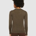 Pullover Merino Crew Neck dark olive von KnowledgeCotton Apparel