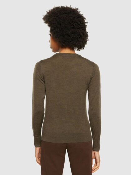 Pullover Merino Crew Neck dark olive von KnowledgeCotton Apparel