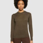 Pullover Merino Crew Neck dark olive von KnowledgeCotton Apparel