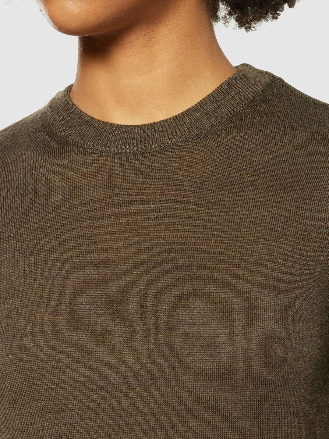 Pullover Merino Crew Neck dark olive von KnowledgeCotton Apparel