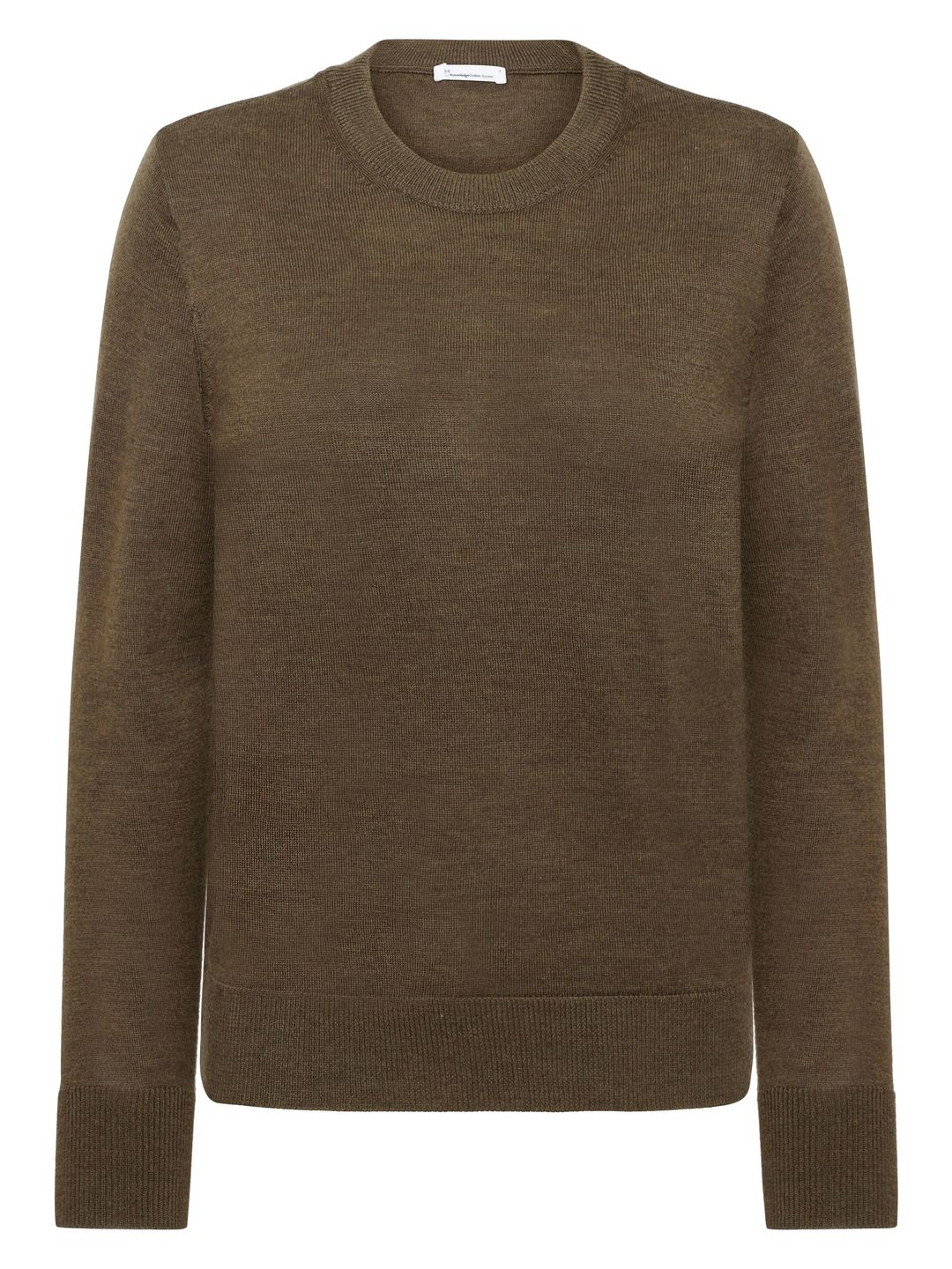 Pullover Merino Crew Neck dark olive von KnowledgeCotton Apparel