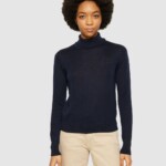 Pullover Merino Roll Neck total eclipse von KnowledgeCotton Apparel