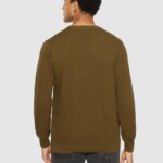 Strickpullover Bubble Crew Neck dark olive von KnowledgeCotton Apparel