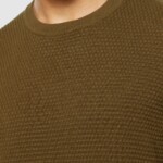 Strickpullover Bubble Crew Neck dark olive von KnowledgeCotton Apparel