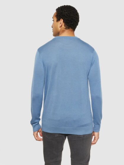 Strickpullover Merino Crew neck moonlight blue von KnowledgeCotton Apparel